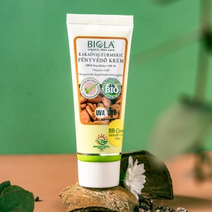 Kakaóvaj-turmeric fényvédő krém 75 ml sötét - SPF40