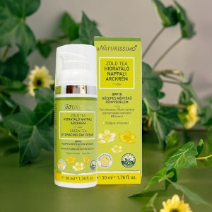 Zöld tea hidratáló nappali arckrém - SPF12 - 50ml - világos